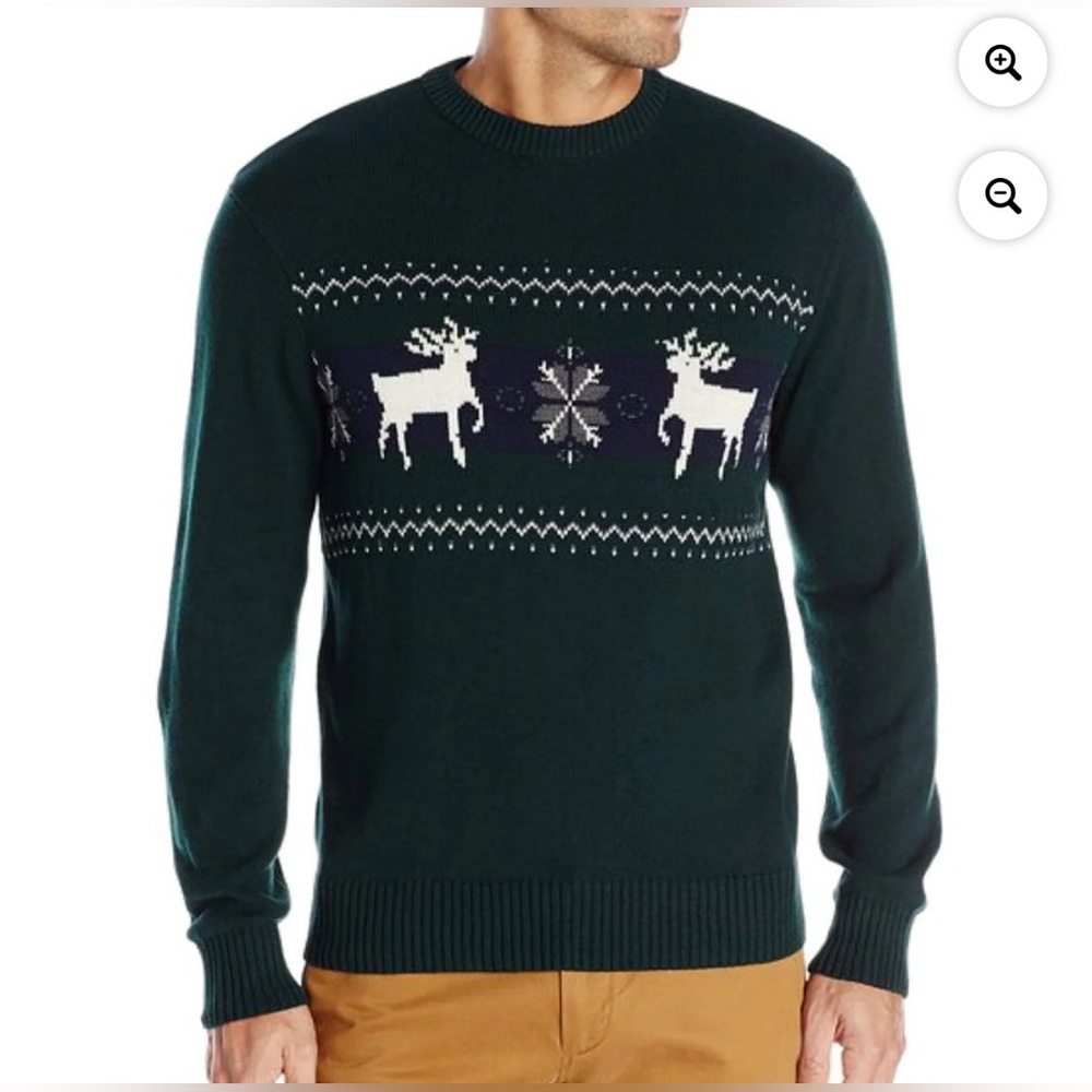 Dockers Dark Green Winter Crewneck Sweater 100% cotton Size XXL
